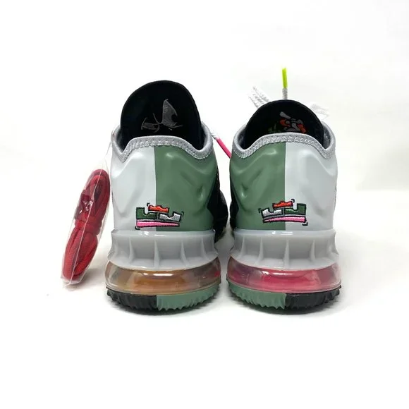 NIKE Women Size CV7562 005 LEBRON XVIII LOW lt Smoke Grey Sunset Sulse Shoes - Picture 7 of 11